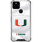 University of Miami White Jersey Google Pixel 5 Clear Case